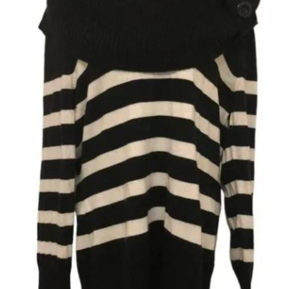 New York & Company Black and White Cowl Sweater Size XL - Picture 5 of 5